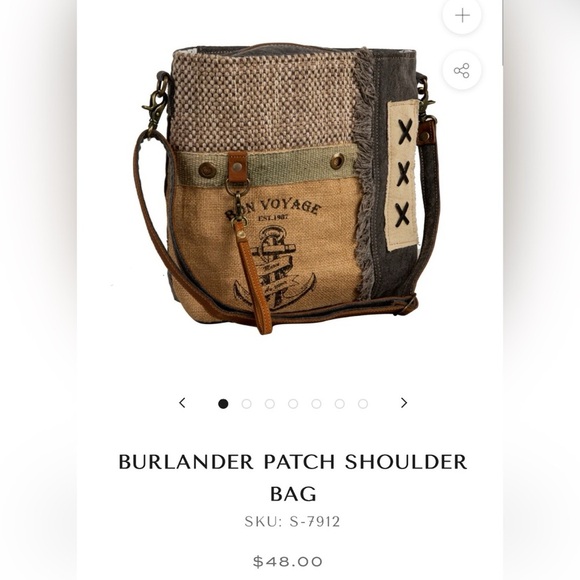 Myra BURLANDER PATCH SHOULDER
BAG
SKU: S-7912 NEW WITH TAG - Picture 2 of 8